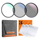 K&FConcept77mmレンズフィルターセットND4フィルター+PL偏光フィルター+UV保護フィルター+クリーニングクロス+フィルターケース光学ガラス18層...