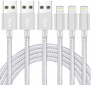 iPhone充電ケーブル【MFi認証】2M3本セット急速ライトニングケーブルlightningケーブル高耐久編組ナイロンアイフォン充電ケーブルデータ転送柔軟性iPhone