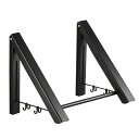 POWERDAY 壁取り付け式 折り畳みハンガーラック ウォールハンガーコートラック タオル掛け 壁掛けラック 適用寝室/浴室/玄関/ベランダ (2ラック+ロッ...