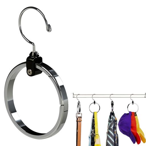 nalainaスカーフハンガーベルトハンガーネクタイハンガー丸360度回転すべり落ちないネクタイラック父の誕生日プレゼント多機能収納ベルト整理などに適用サークル...