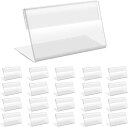 アクリルスタンド20枚入ポップスタンドカード立てL型名刺サイズ90X60MM展示台POPスタンド値札ネームカード(9*6CM)