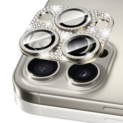 CEIBANDカメラフィルムIPHONE16PRO/IPHONE16PROMAX対応カメラ保護カバーカメラフィルムレンズフィルムラインストーンレンズ【アルミ合金縁取り+強化ガラス】9H硬度全面保護防塵落下防止防水