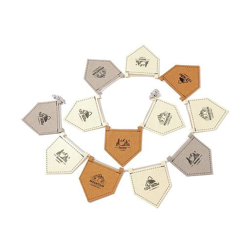 SOREIAキャンプフラッグフェルト五角旗キャンプ旗約6m12枚テント用クリスマスアウトドア庭フラッグガー..