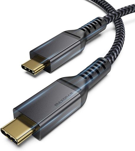 THUNDERBOLT 3 ケーブル 2M 40GBPS 5K@60HZ USB TYPE C サンダーボルト 3ケーブル オス 100W急速充電 USB4.0 PD対応 2つ 4K 映像出力 ナイロン編み MACBOOK AIR M2 /MACBOOK