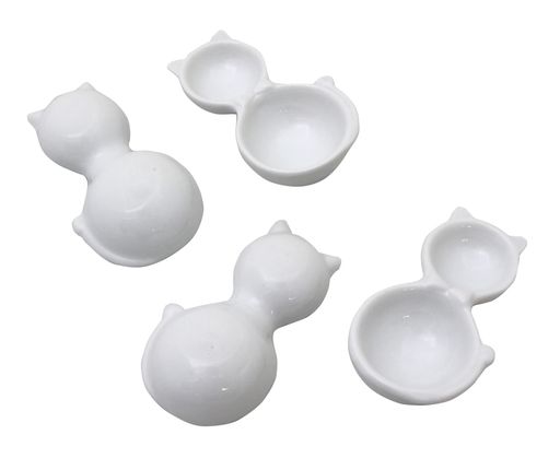 キャッスルエンタープライズかわいい猫の計量スプーン4個セット(大さじ15g15cc・小さじ5g5cc)ホワイト