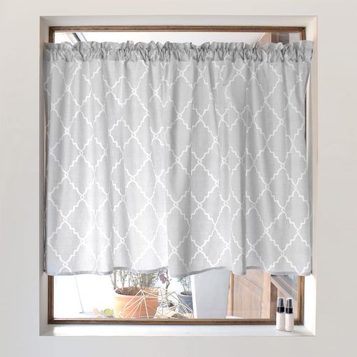 スタイルデコール(STYLEDecor)カフェカーテン綿100%(72cmx100cm)スタンダードタイプモロッコパターンW3901310
