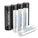 POWEROWL単4単3形充電池充電式ニッケル水素電池8個セット自然放電抑制環境保護(1000MAH+2800MAH、約1200回使用可能)