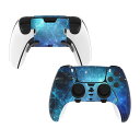 PLAYVITAL PS5 EDGEコントローラーに対応用スキンステッカーシール、PS5エッジワイヤレスコントローラーに対応用カスタムデカールラップシール【ブル...
