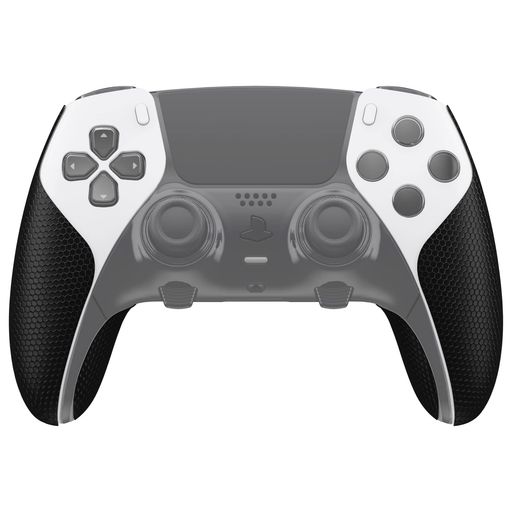 ps5 Edgeワイアレスコントローラーに対応用グリップステッカー。他のコントローラーに対応しません プレミアムソフトPU素材で作られた、柔軟性、滑り止め、汗止め、フラットでしわのない プロフェッショナルスタイルのハニカムテクスチャーの表面は、コントローラーと一致する背面と側面の独自の曲線カットデザインを特徴としています 高品質な素材でソフトな手触りは、手を涼しく保つために通気性を最適化しながら最大のグリップを提供し、グリップの快適性を向上させ、手のひらによく合い、汗をかいたゲーマーに大きな助けとなります シール跡を残さずに簡単に取り付け、取り外しができます。リサイクル使用不可、ごりょうしょうください。