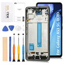 SRJTEKForSamsungGalaxyA535G『OLED指紋認証対応6.43”』SC-53CSCG15液晶パネル画面交換修理用Blackフレーム付きタッチパネルデジタイザーLCDSM-A536モデルに対応
