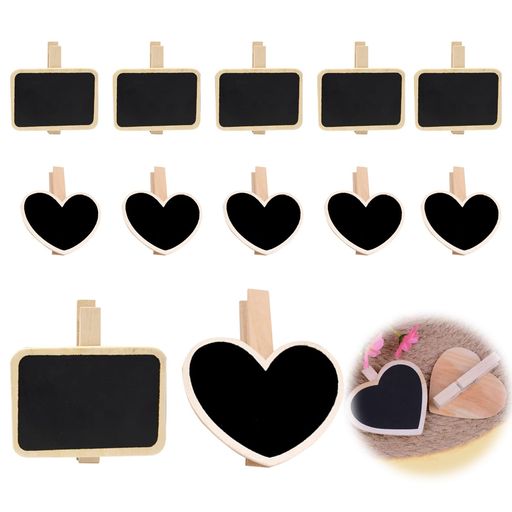 PAVIKEミニ黒板クリップ木製ミニ黒板クリップミニ黒板小さな黒板小型ミニ黒板クリップメモボードウェデ..