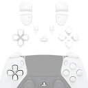 EXTREMERATEのPS5 EDGEコントローラーに対応用ピュアカラー交換フルボタンセット Dパッド、シェアオプション、ホーム、フェイスボタンとR1、L1、...