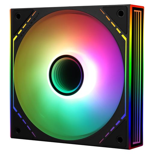 ThermalrightTL-M12-S120mmCPUコンピュータファン静音、PWMインテリジェント温度制御、ARGB無限ミラー性能級ファン、1500RPM回転数、23.2デシベル、シャーシ放熱-ブラック、PWM/ARGB直列接続をサポート