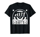 進化のダーツ - 時間の変化の中でダーツプレーヤー Tシャツ