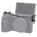 デュアルコールドシューアダプター再配置プレート簡単フードマイク延長コールドシューマウントSonyAlphaA6600カメラ用Vlogビデオ作成撮影アクセサリー(2)
