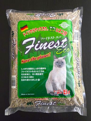 (5Lx1袋) ファイネスト Eco 環境先進国ドイツが生み出した高性能+環境配慮のエコなネコ砂!