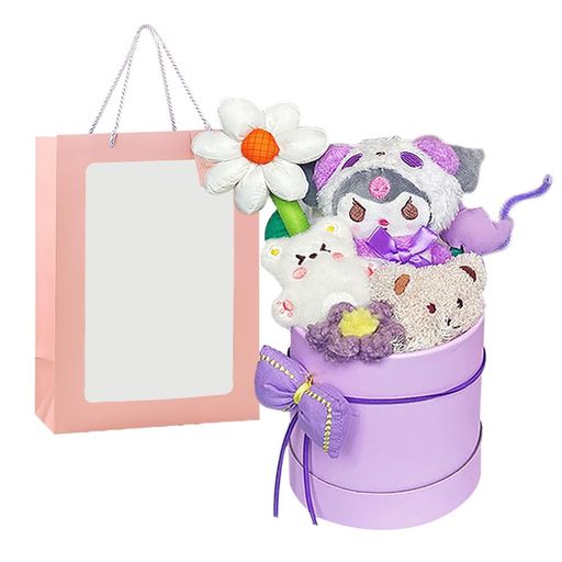 サンリオ花束ぬいぐるみ花束可愛いぬいぐるみ人気创意プレゼントインテリアかわいい枯れない花造花ギフ..