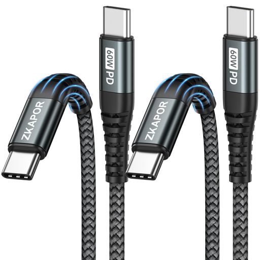 ZKAPORUSB-C&USB-C֥[2ܥå2M]USBTYPEC֥PDб60W®ťʥʪTYPE-C֥I...