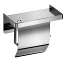 CMDトイレットペーパーホルダー304ステンレス製トイレットペーパーホルダー紙巻器おしゃれペーパーホルダー穴開け不要強力接着剤吊り下げ式トイレットペーパー入れ収納防水(シルバー)