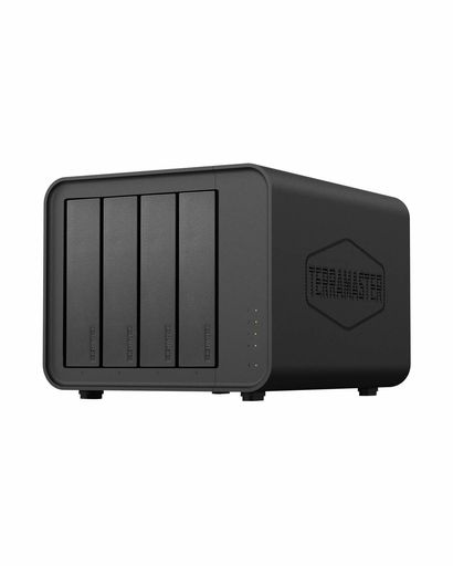 TERRAMASTRERF4-424NASストレージ–4ベイN95クアッドコアCPU、8GBのDDR5RAM、2.5GbEのLANx2、高性能ネットワークアタッチドストレージ「HDD付属なし」ブラック