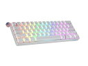 GeekyGK6160%|ホットスワップ可能なメカニカルゲーミングキーボード|61キーマルチカラーRGBLEDバックライトPC/Macゲーマー用|ANSIUSAmericanLayout(ホワイト、メカニカルレッド)(2)