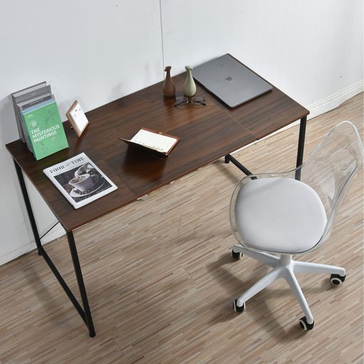 オーエスジェイ(OSJ)デスクパソコンデスクブラウン広いスペースシンプル極簡易デスク組み立て簡単幅120..