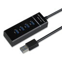 USB3.0ハブ4ポート拡張ハブUSBハブ30cmノートPCに適用軽量コンパクトMacBookAir/iMac/SurfacePro等ノートPC他対応USBハブテレワークリモート在宅勤務