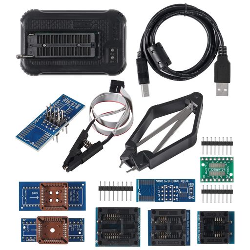 T48TL866-3Gプログラマーサポート31000+ICSEPROM/MCU/SPI/Nor/NANDフラッシュ/EMMC/ICテスター/TL866CSTL866IIPlus交換用9アダプター(T48プログラマーホスト+9アダプター)。 T48TL866-3Gプログラマーサポート31000+ICSEPROM/MCU/SPI/Nor/NANDフラッシュ/EMMC/ICテスター/TL866CSTL866IIPlus交換用9アダプター(T48プログラマーホスト+9アダプター)。