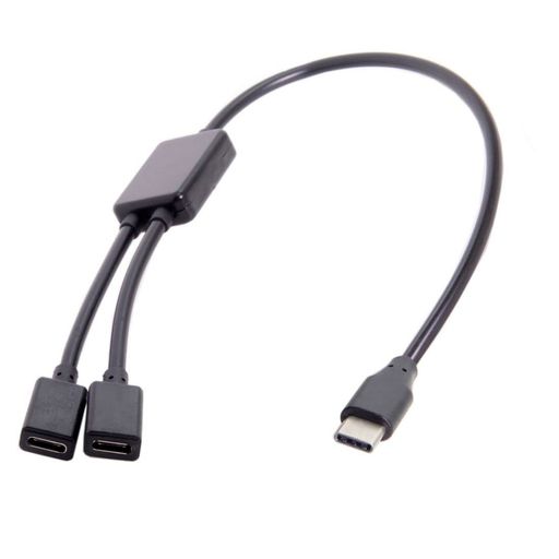 CHENYANGTYPE-CからデュアルポートUSB-Cメスハブケーブル、ノートパソコン、マウス、フラッシュディスク用。