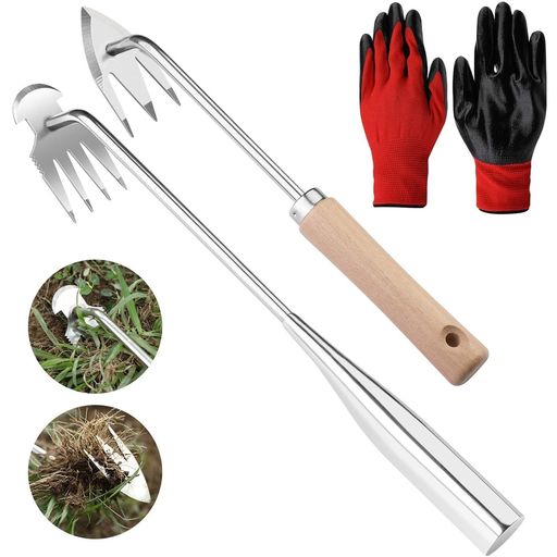 草取り道具雑草取り道具除草くわ雑草ブラシ草刈り道具草むしり便利グッズ【400mmと315mm雑草取り器具作..