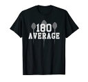 メンズダーツギフトアイデア180平均面白いダーツTシャツ