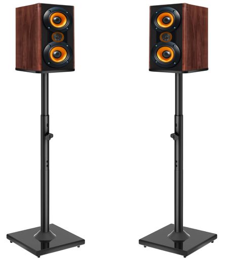 BQKOZFINスピーカースタンド高さ80~106cmスピーカー台スピーカーマウント耐荷重10kg日本語説明書付きブ..