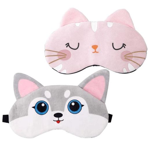 Dinnttyシルクアイマスク遮光睡眠かわいい猫アイマスク眼精疲労目隠し女性子供ソフトアイカバー調整可能なストラップ付き2個セット Dinnttyシルクアイマスク遮光睡眠かわいい猫アイマスク眼精疲労目隠し女性子供ソフトアイカバー調整可能なストラップ付き2個セット