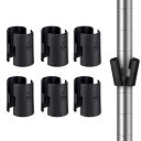 メタルラック 棚板 固定部品 ポール径19MM 取付部品 プラスチックマテリアル ファッションデザイン メタルラック用パーツ スチールラック用 スリーブ 便利で巧妙( 6組入り 12個セット)(3)