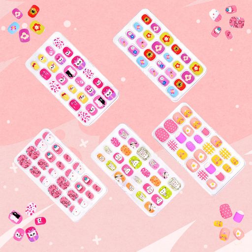 DOYIMEネイルチップ子供向けネイル飾り120個子供用ネイルアートショートネイル用品グリッターフェイクネイル女の子の手の装飾偽爪ネイルシールプレスオンかわいいカラフル剥がせる簡単… DOYIMEネイルチップ子供向けネイル飾り120個子供用ネイルアートショートネイル用品グリッターフェイクネイル女の子の手の装飾偽爪ネイルシールプレスオンかわいいカラフル剥がせる簡単…