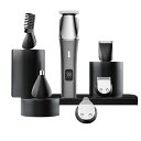 TCELLバリカンメンズhairtrimmer電動バリカン6種類ヘッドled電量表示子供/家庭/業務用バリカンclipper乾湿両用多機能髭剃りムダ毛処理シェーバー全身適用IPX6防水シルバー充電式バリカンお風呂…