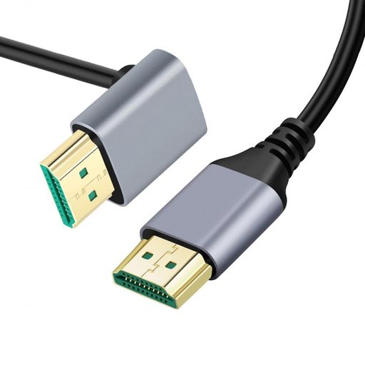 CYケーブルHDMI2.1超薄型HDTVケーブル8K4Kハイパーフレキシブルスリムコードアップ角度90度Type-Aオス-オスコンピューターHDTV100cm