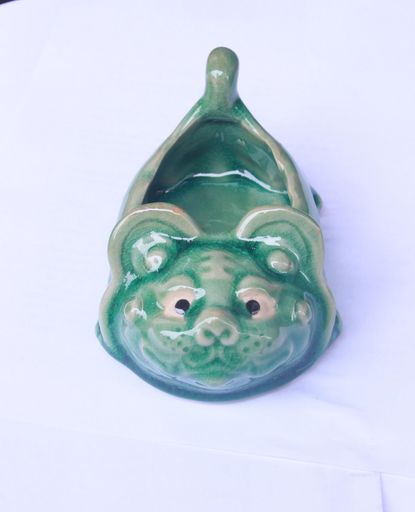 Runxuan灰皿ふた付きおしゃれ大容量コンパクト室内卓上屋外手作り陶器虎モチーフ小物入れ和風インテリア置物アクセサリーボウル小物の収納茶卓の相棒