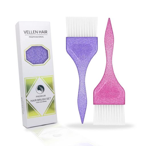 VELLEN (ヴェレン) HAIR GLAM ビッグブラシセット グリッターブラシセット 滑らかな塗布用 ヘアカラーリングやバレイアージュに最適 再利用可能 洗濯可能 パープルピンク VELLEN (ヴェレン) HAIR GLAM ビッグブラシセット グリッターブラシセット 滑らかな塗布用 ヘアカラーリングやバレイアージュに最適 再利用可能 洗濯可能 パープルピンク