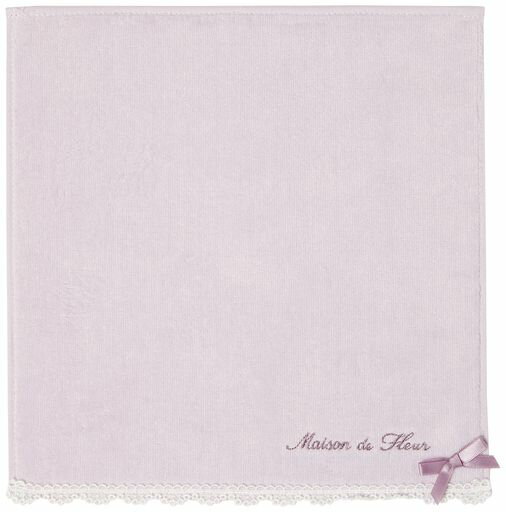 [メゾンドフルール]タオルハンカチレース&リボンタオルハンカチレディース8A23F1R0900ラベンダー