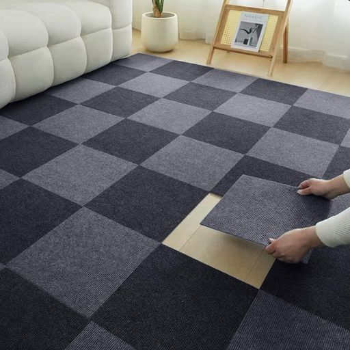 AYOタイルカーペットずれないジョイントマット玄関マット厚手4mm30*30cmフロアマットハサミでカット可..