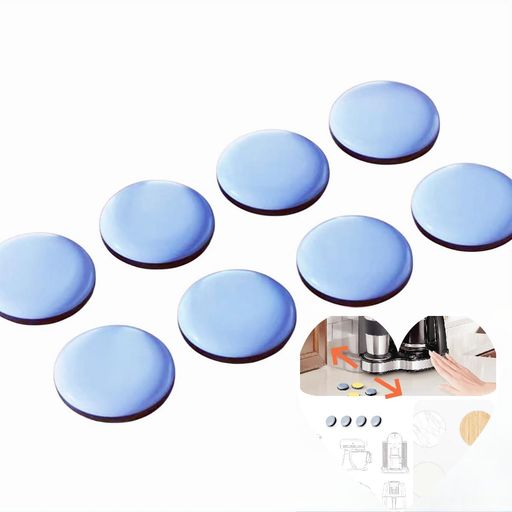Secchuuキッチン家電スライダー家具パッド傷防止防音丸型粘着楽に移動できる4枚+4枚セット(22mm)