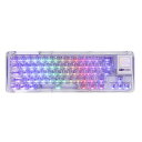 KIIBOOM PHANTOM 64 60% ガスケットメカニカルキーボード 1.54’’ LCDディスプレイスクリーン BT5.0/2.4GHZ/USB-C透明キーボード 消音フォーム RGBバックライト 4000MAHバッテリー WIN/MAC用(2)
