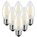 ZYYRSSシャンデリア電球LEDエジソン電球ローソク型60W形相当720lmE266W復古電球4000K昼白色シャンデリア蝋燭型磨りガラスの材質調光器非対応6個入り(E26口金昼白色)