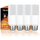 LED電球T形タイプ口金直径26mm100w形相当電球色8.3W1080ルーメン一般電球T形タイプ密閉器具対応電球形蛍光灯調光器非対応風呂場キッチン4個セットE26口金100形電球色