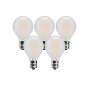 LEDエジソン電球電球色E1760W形相当600lmE176W復古電球磨りガラスの材質調光器非対応2700Kシャンデリア5個入り