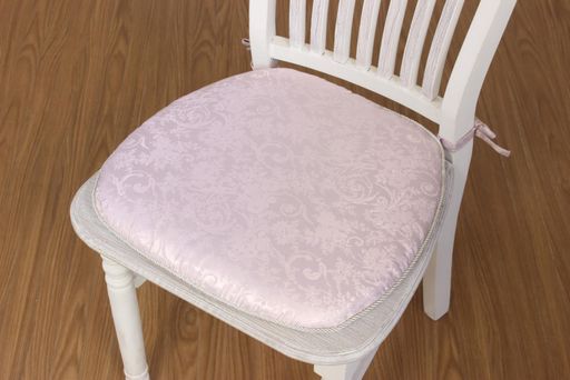 撥水ジャカード紐付シートクッション約43x45cmCLASSYピンクベージュQHN225454-S