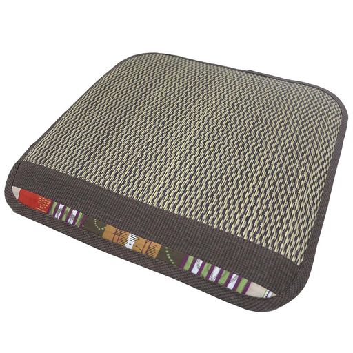 大島屋与那国い草シートクッション10枚セット約43x43x3cmむれにくいイ草素材ブラウン