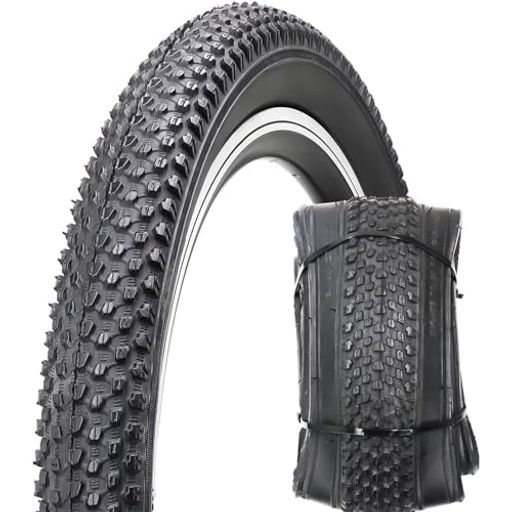 MOHEGIA20インチマウンテンバイクタイヤ:20x2.12557-406MTBBMX折り畳み式交換用子供自転車タイヤ-ブラック