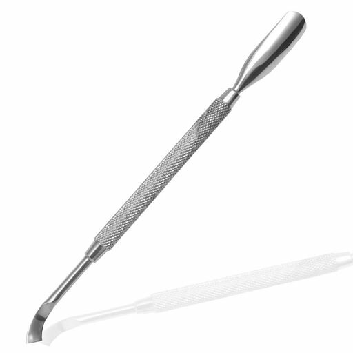 キューティクルプッシャー ネイルツール 1個セット 両面甘皮処理 甘皮ケア 甘皮の除去に 長さ13CM ステンレス製 耐久性 錆びに 滑り止 防水 使いやすい ネイルオフ ジェルネイル用 ネイル用品 (プッシャー&スクレーパー)